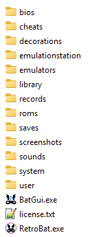 RetroBat Folder Structure | RetroBat Wiki